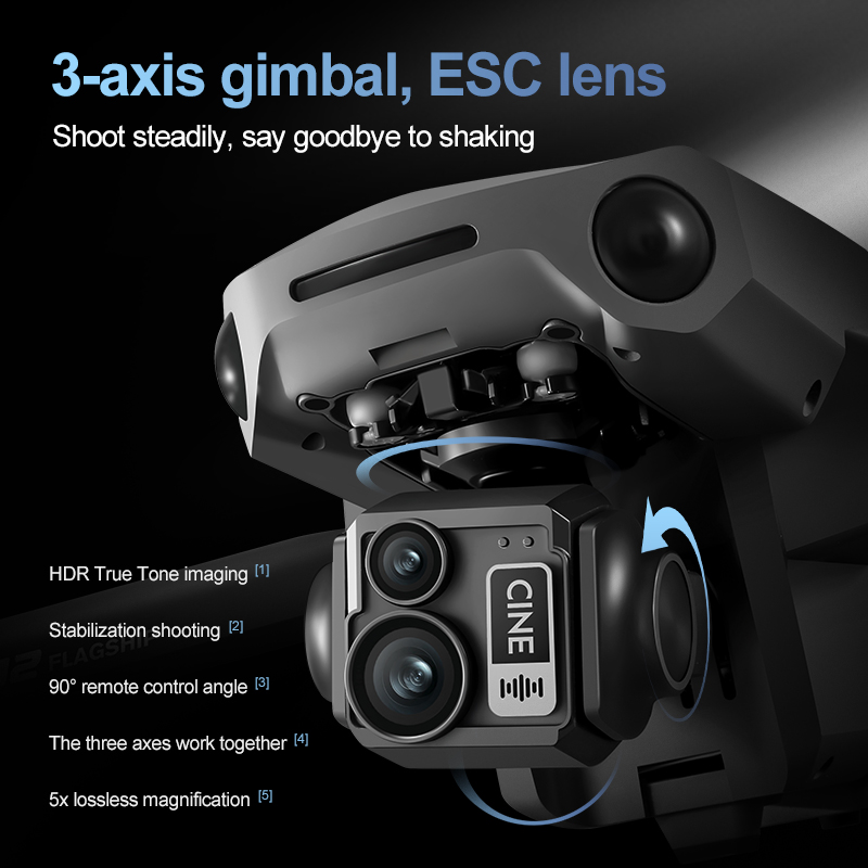 8K 3 Axis Gimbal Brushless 7.2 - Drone Gps Rc Tt36 评论和价格