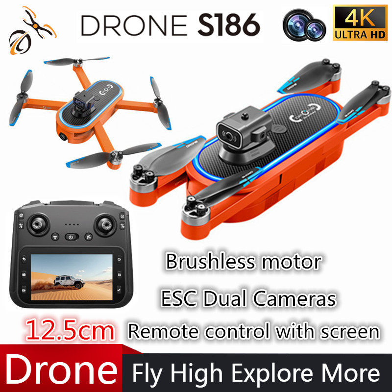 2025 S186 Drone Professional 4 - Drone Rc Foldable 评论和价格