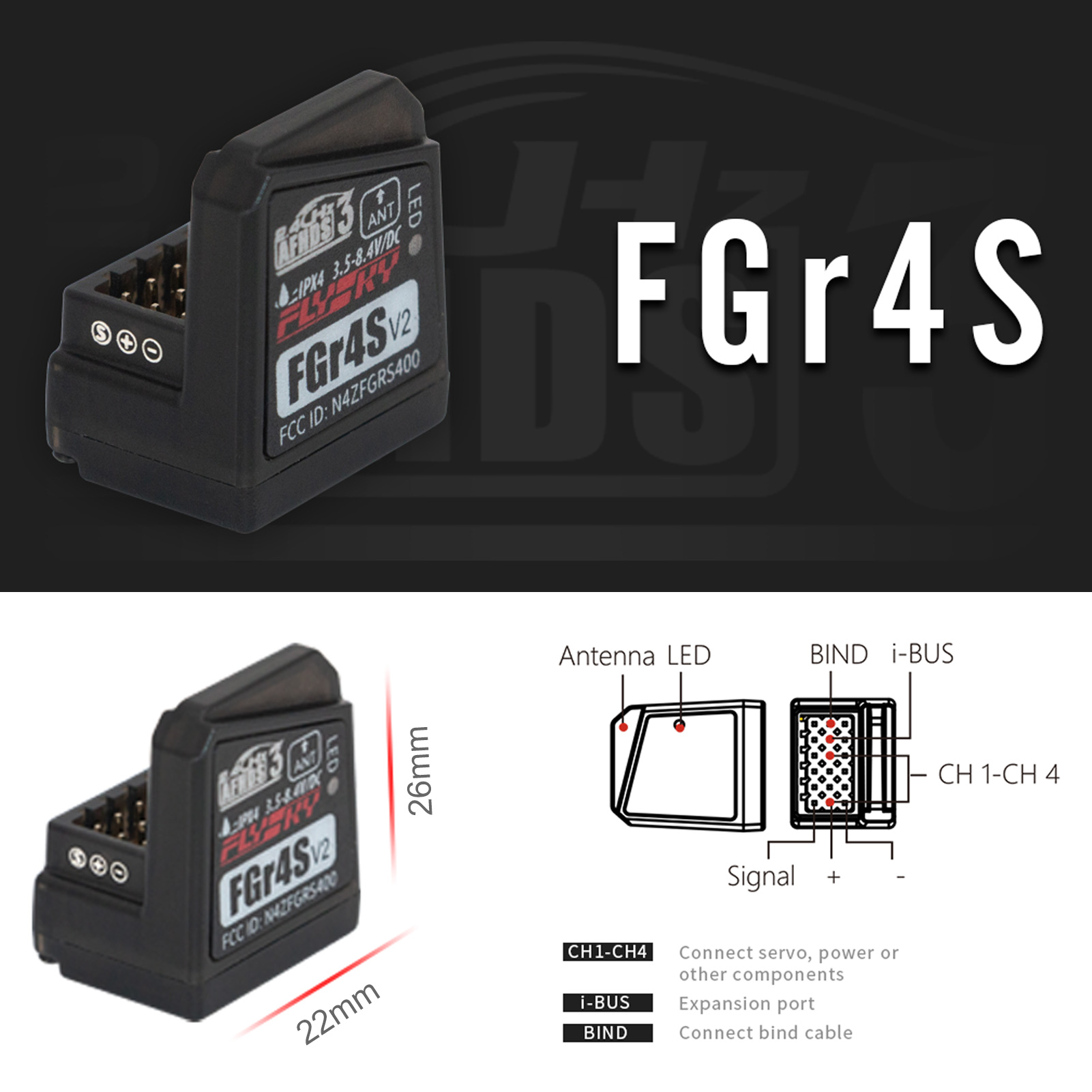 Flysky FGR4S V2 Receiver AFHDS - Joystick Rc Drone 评论和价格