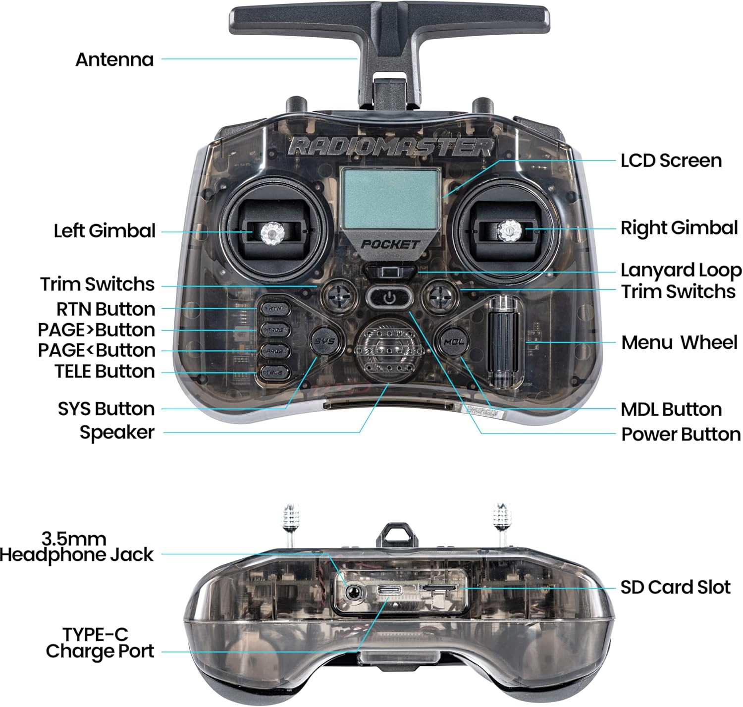 RadioMaster POCKET P16 2.4G Ra - Joystick Rc Drone 评论和价格