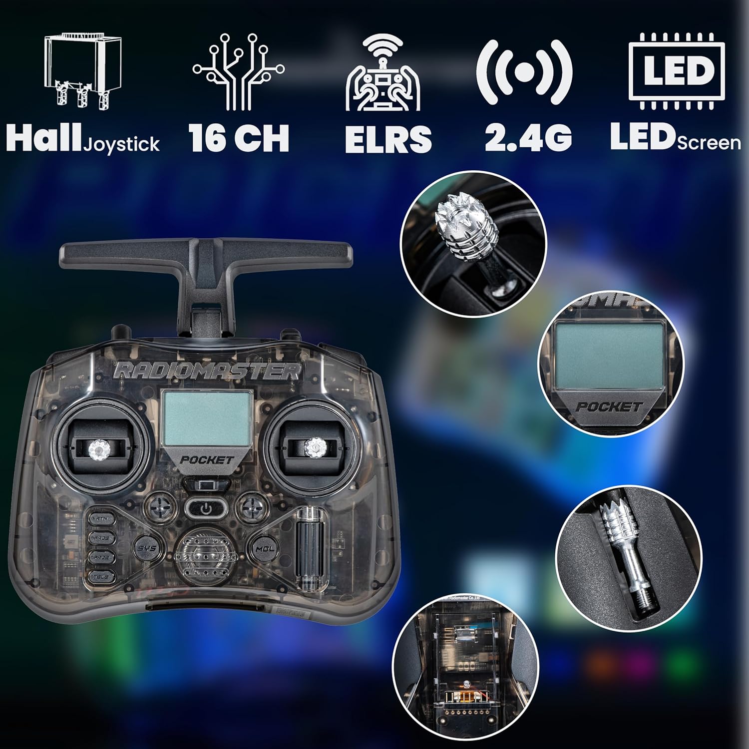 RadioMaster POCKET P16 2.4G Ra - Joystick Rc Drone 评论和价格