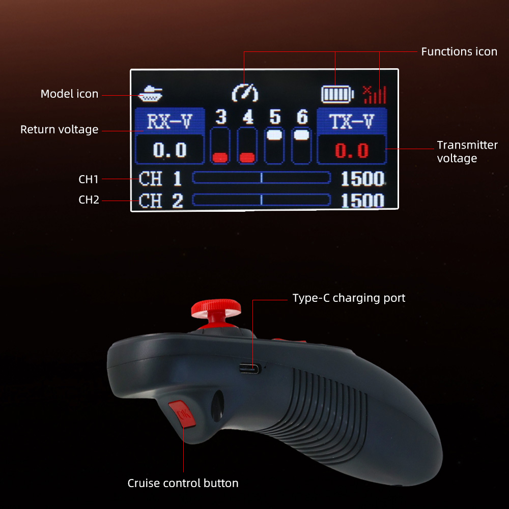 HOTRC DS-650 6CH 2.4G Radio Sy - Joystick Rc Drone 评论和价格
