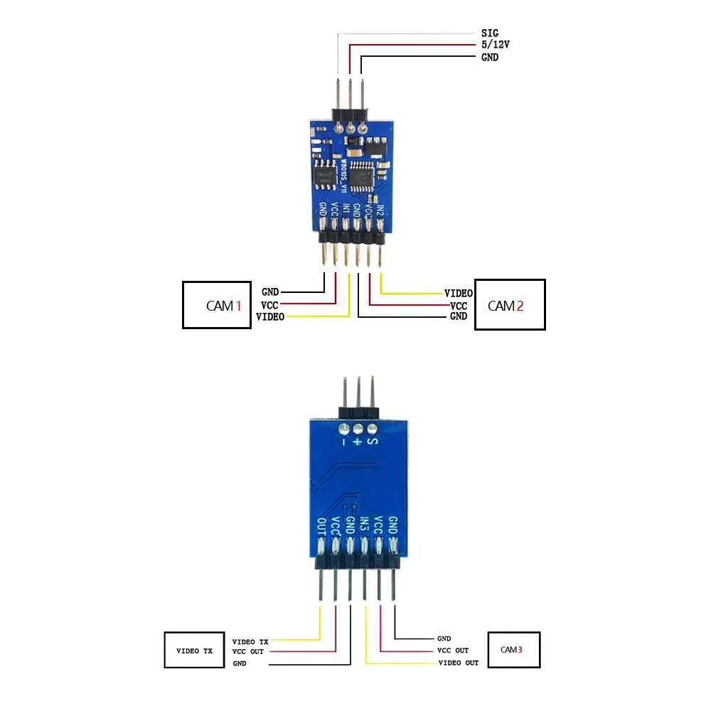 5.8G 3 Channel Video Switcher  - Drone Rc 评论和价格
