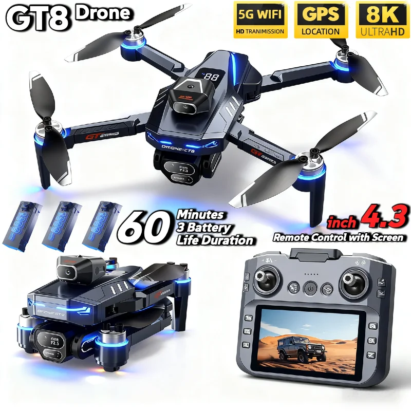 HOT For LSRC GT8 Drone 4K Prof - Drone Gps Rc Tt36 评论和价格