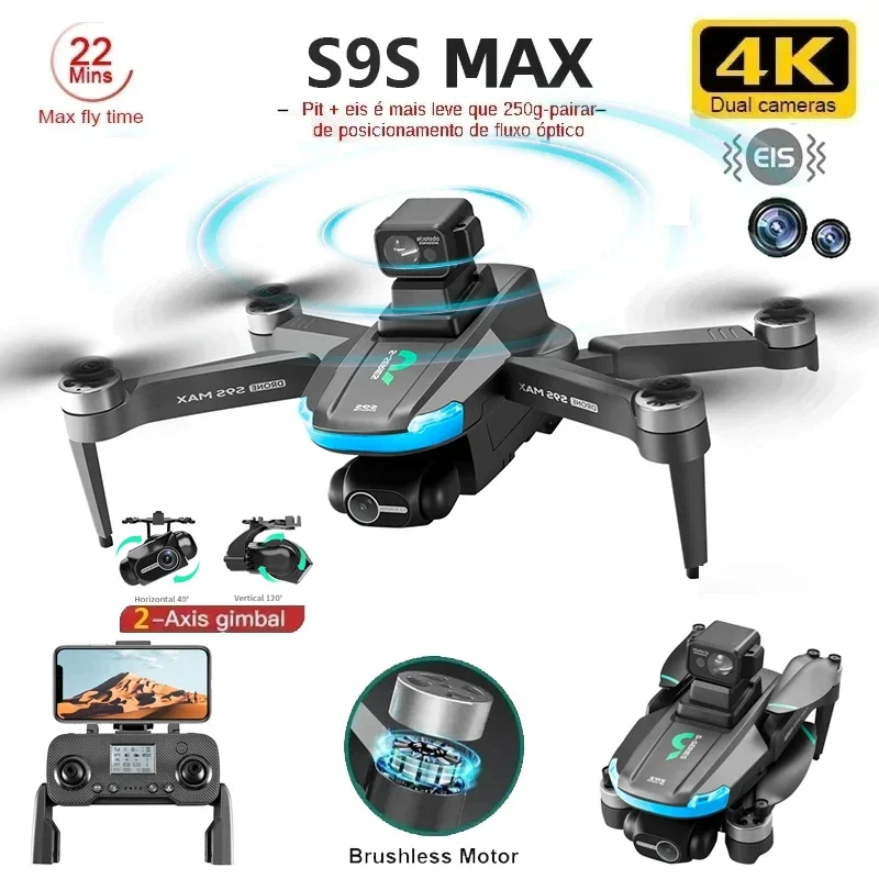 NEW S9S MAX MINI Drone 4K 2-Ax - Drone Gps Rc Tt36 评论和价格