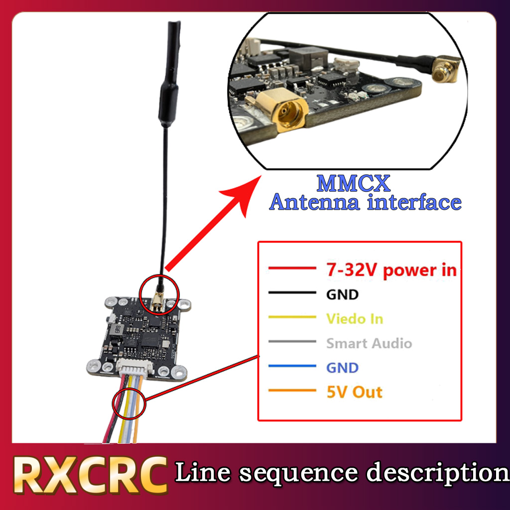 RXCRC 5.8G Module 48CH 1.6W VT - Drone Rc Transmitter And Receiver 评论和价格