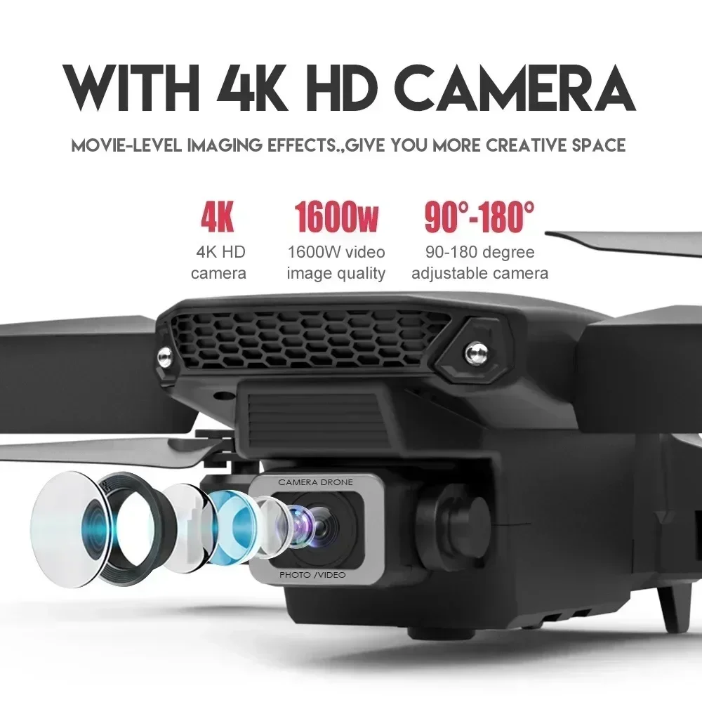 E88 Pro WIFI FPV Drone Wide An - Drone Rc Foldable 评论和价格