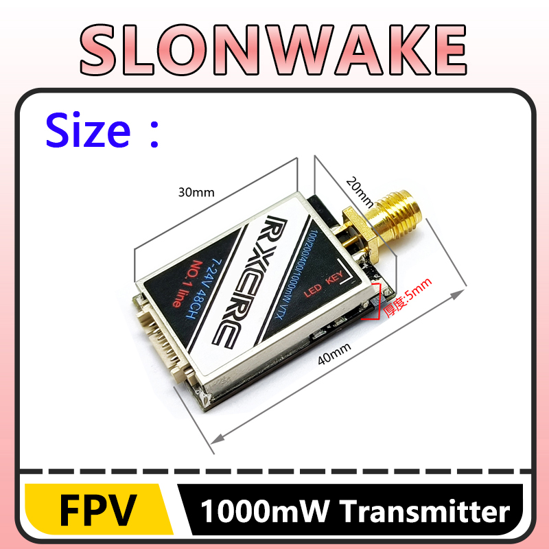 SLONWAKE  5.8G 48CH 1W VTX 100 - Drone Rc Transmitter And Receiver 评论和价格