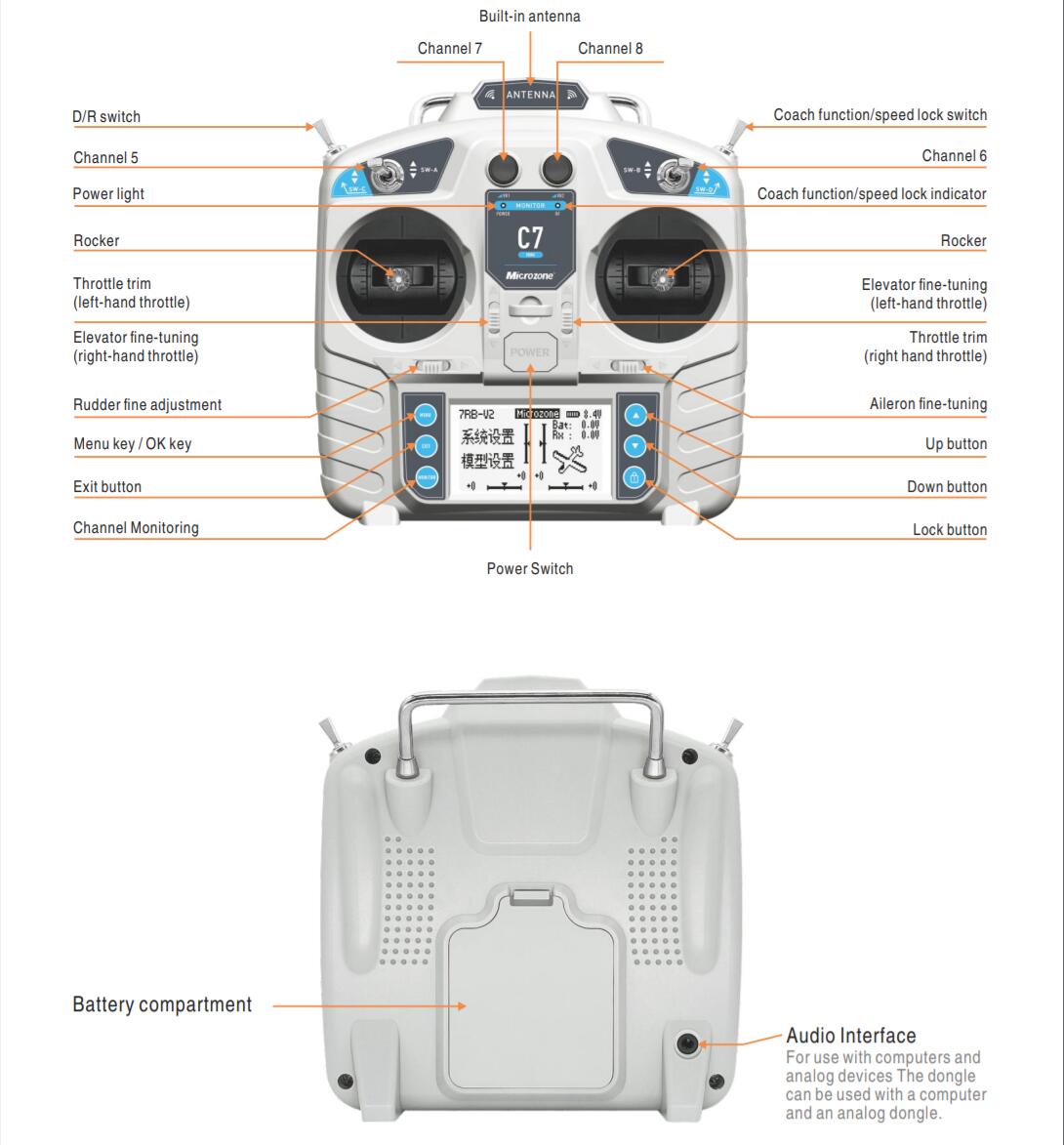 MicroZone MC7 Controller C7 MI - Drone Rc Transmitter And Receiver 评论和价格