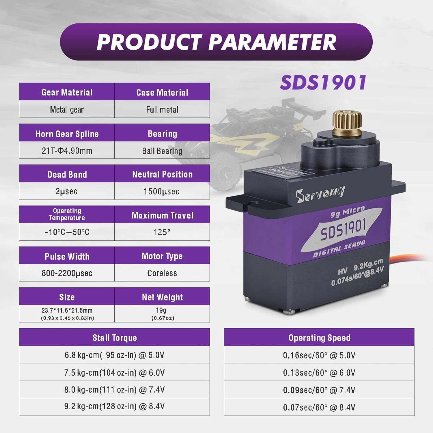 SERVOMY-SDS1901 Digital 9G Mic - Drone Rc Car 评论和价格